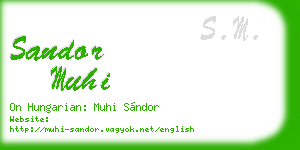 sandor muhi business card